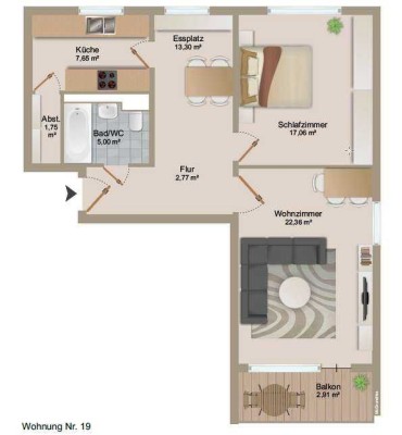 2.5 Zimmerwohnung in Leonberg zu vermieten