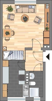 Demnächst frei! 1-Zimmer-Wohnung in Kiel Gaarden-Ost