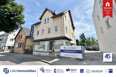 Ohne Käuferprovision: Ihr neues 3-Familienhaus? Wohn- und Geschäftshaus mitten in Kornwestheim