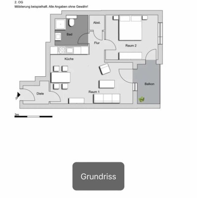 2-Raum-Wohnung mit gehobener Innenausstattung und Balkon in Düsseldorf-Heerdt