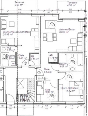 Neue gebaute 3 Raumwohnung mit Terrasse