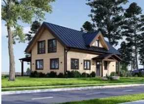 Fertighaus aus Holz (isoliert, KFW55) 127 m²