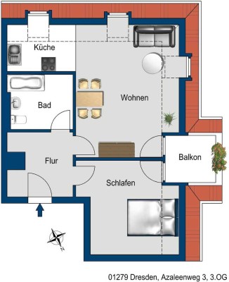 Gemütliche 2-Raumwohnung mit Balkon sucht neue Mieter*innen!