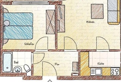 Neue 2-Zimmer Loftwohnung mit Aufzug und Parkplatz