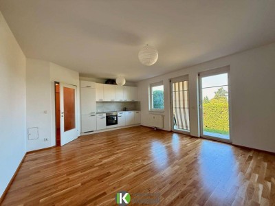 Erdgeschosswohnung mit Terrasse, Gartenmöglichkeit und Ausblick