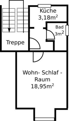 Ideale Single-Wohnung: 1-ZKB-Maisonette-Wohnung in Stadtbergen