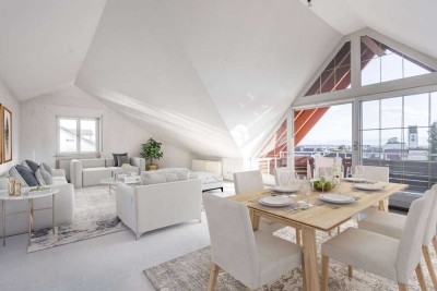 Über den Dächern von Ailingen - Dachgeschosswohnung mit Weitblick