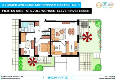 4-Zimmer Wohnung mit großen Garten I Nr. 3