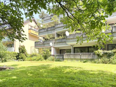 Wohnoase im Grünen: Gartengeschoss mit traumhaftem Garten und Bachlauf in Heidelberg-Ziegelhausen
