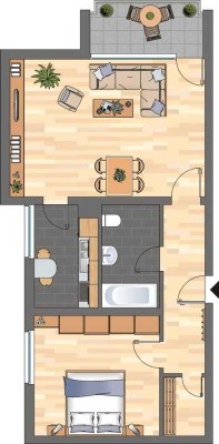 Demnächst frei! 2-Zimmer-Wohnung in Neustadt an der Weinstraße
