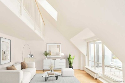 Lichtdurchflutete 3,5-Zi.-Maisonettewhg mit sonniger Dachterrasse - Ruhige Innenhoflage in Neuhausen