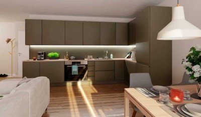 Barrierefreie Wohnung im 2. Obergeschoss mit Aufzug und sonnigem Balkon