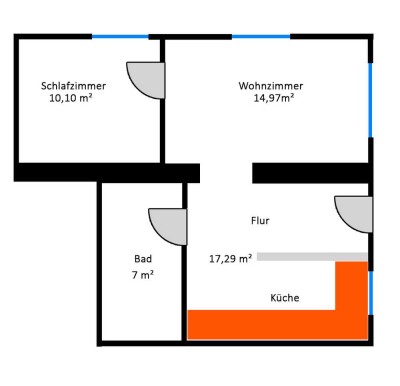 2-Zimmer-Erdgeschosswohnung mit Einbauküche in Kenzingen Bombach