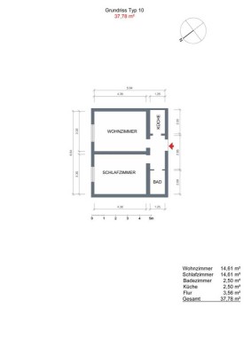 Gepflegte 1-Zimmer Wohnung mit Balkon in Haan