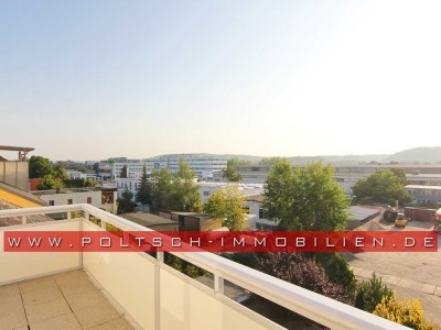 Sonnige 3-Raum Dachgeschosswohnung im 3.OG, mit Balkon und Weitblick in Gera, Wiesestraße
