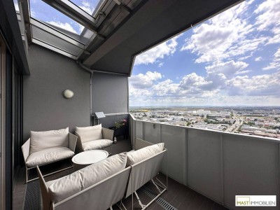 LUXUS über den Dächern Wien´s --- 4 Zimmer Penthouse im 26. Stock im Leopoldtower - SOFORT BEZUGSBEREIT.