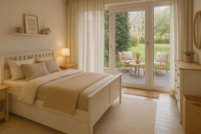 Nettes Apartment mit Teilmöblierung und kleiner Terrasse in ruhiger Umgebung