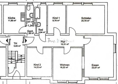 Stilvolle Altbauwohnung mit 128 m², 5 Zimmern, großem Garten und Stellplatz