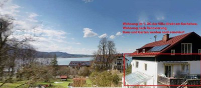 Modern möblierte Wohnung befristet, 1. OG einer Villa in unmittelbarer Seenähe, Seeblick, Bergblick