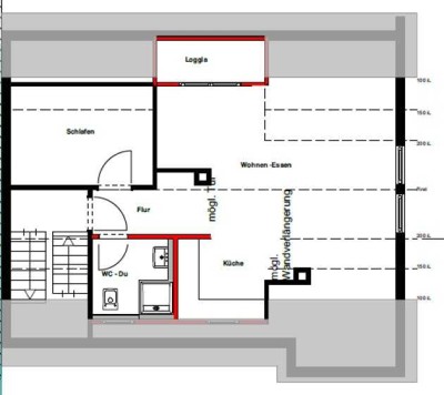 Erstbezug nach Sanierung mit Balkon und Einbauküche: Stilvolle 2-Raum-DG-Wohnung in Leutenbach
