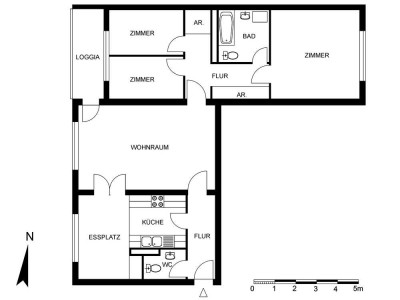 Helle 4-Zimmer Wohnung mit Balkon in Berlin-Wittenau