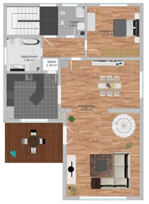 Moderne 4-Zimmer Maisonettewohnung in Offenbach an der Queich