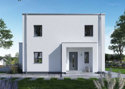 Ein Energieeffizienzhaus mit Flachdach für nachhaltigen Komfort