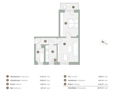 50,73 m² | 2-Raum-Wohnung | Terrasse & Garten | vollständig saniert & ab dem 1.1.2026 bezugsfertig
