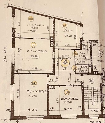 Gepflegte 4Zimmer-Wohnung mit 113qm in Grombühl