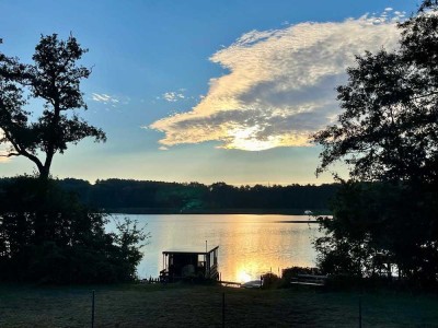 Ferienhaus mit Hausboot direkt am Kleinen Pälitzsee