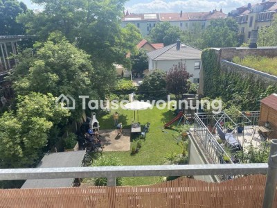 Tauschwohnung: Wunderschöner großer grüner Garten mit Trampolin