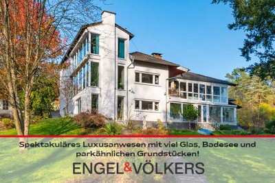 **NEUER PREIS**Spektakuläres Luxusanwesen mit viel Glas und Badesee im Pfälzer Wald!