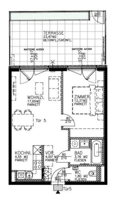2 Zimmer Wohnung mit 23 m² Terrasse Niedrigenergiehaus - zu mieten in 1110 Wien