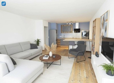 Helle, zentrale 2-Zimmer-Wohnung mit Loggia und Tiefgaragenplatz in Herrnau