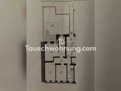 Tauschwohnung: 3-Raum Wohnung mit Garten