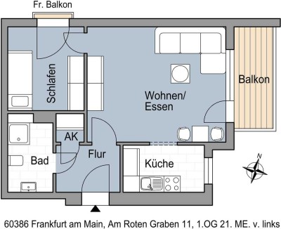 1,5 Zimmerwohnung mit Balkon und neuem Bad ab 16.11 oder 01.12
