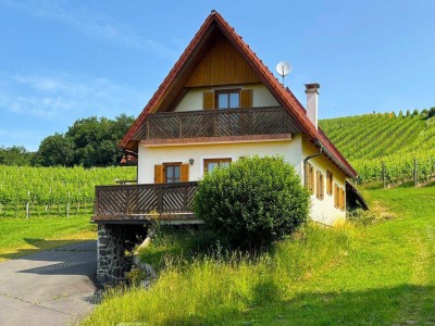 Umgebautes Kellerstöckl mit 3 Wohneinheiten, Terrasse, Balkon, Keller und Weingarten in Aussichtslage
