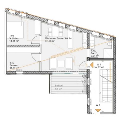 Moderne 2,5-Raum-Wohnung im Herzen von Eisfeld!