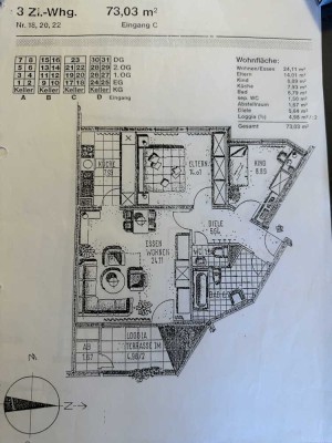 Stilvolle 3-Zimmer-Wohnung mit Balkon und Einbauküche in Dossenheim