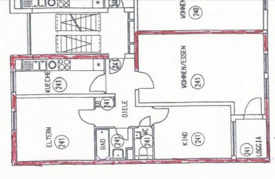 Gut angebundene 72 m² - 3.0 Zi. in Hagsfeld.