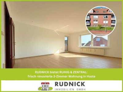 RUDNICK bietet RUHIG & ZENTRAL: frisch renovierte 3-Zimmer Wohnung in Haste