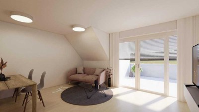 Erstbezug 2-Zimmerwohnung mit großem Balkon inkl. Stellplatz und Einbauküche