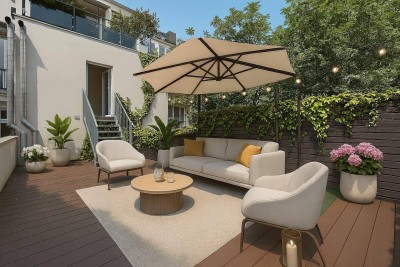 Stilvolle Altbauwohnung mit herrlicher Terrasse &amp; Loggia – in Toplage direkt beim Naschmarkt