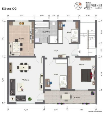 Mietwohnung in Dogern, inkl. Garage, Einbauküche, Balkon und Garten!