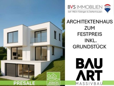 Neubauvilla im Bauhausstil in Top Lage