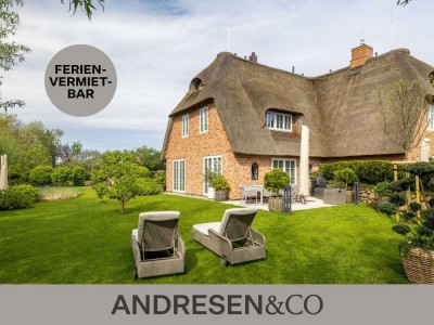 Luxuriöse Reethaushälfte auf Parkgrundstück an den Wiesen in Archsum