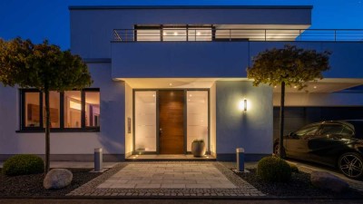Exklusive Bauhausvilla mit Außenpool und Basketballplatz nahe Düsseldorf mit 400 qm Fläche