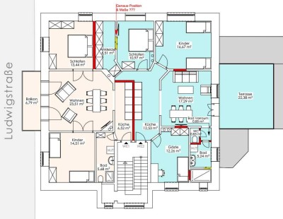 Geschmackvolle 4-Zimmer-Terrassenwohnung mit Balkon in Gießen