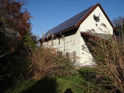 Rohbauhaus im ruhigen Dorf mit neuem Dach und Photovoltaikanlage