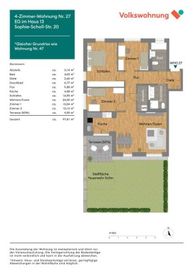 4-Zimmer-Wohnung mit eigenem Gartenanteil (Nr. 47)